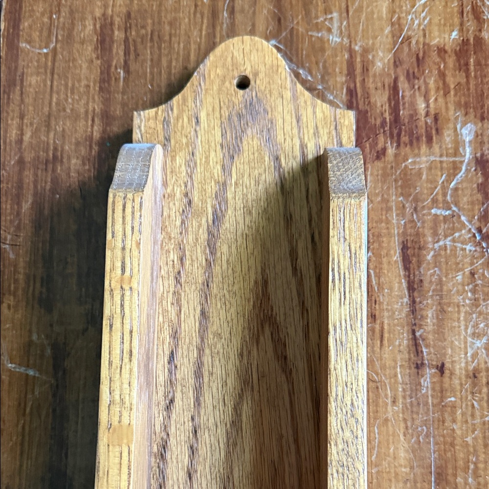 Wooden Wall-Mounted Shelf with Drawer - Picture 3 of 9